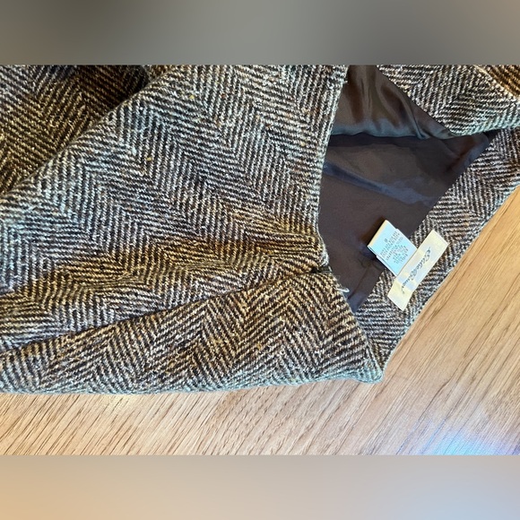 Eddie Bauer Wool Blend Skirt Size 8 Brown Tweed - Picture 4 of 6